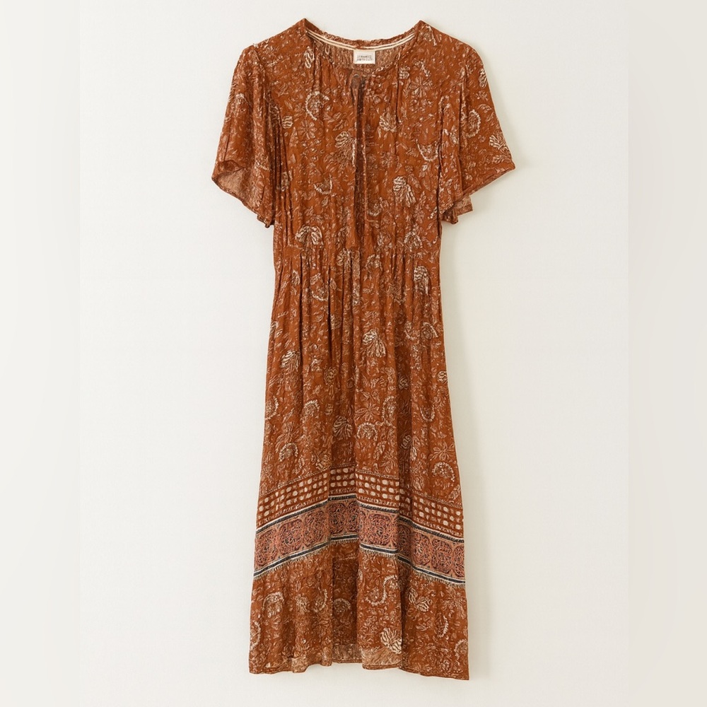 Knox Rose Rust Patterned Maxi Dress